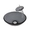 Novatto FALLS Single Lever Waterfall Vessel Faucet, Brushed Nickel/ Smoke Glass GF-001BN-S - alternate 2